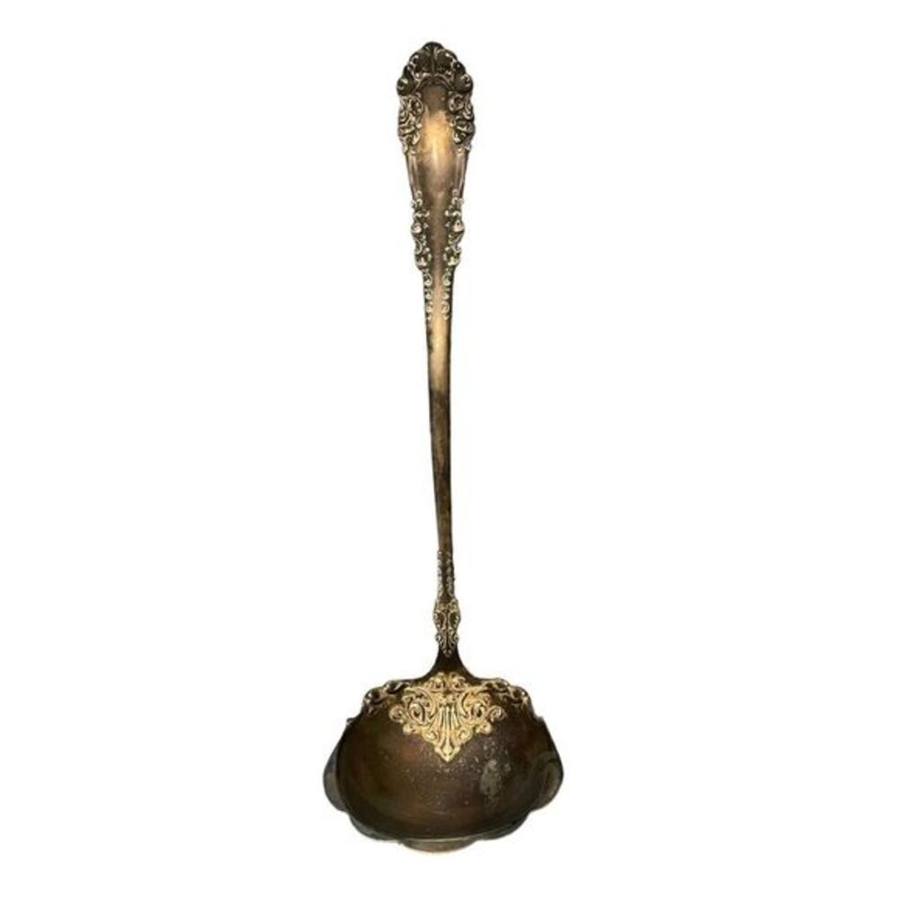 1947 Rogers Bros AI Berkshire Silverplate Soup‎ Ladle Sauce Fancy Circa 1950's